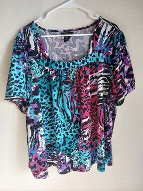 Moonlight Bay Plus Size 26/28W Top Leopard